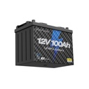 EcoFlow EF12V100AhBPUS 7 inch Lithium 12V 100Ah Deep Cycle LiFePO4 Battery, IP65 Waterproof, Low-Temp Cut-off, Flame-Retardant Casing, in Black