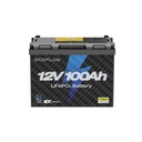 EcoFlow EF12V100AhBPUS 7 inch Lithium 12V 100Ah Deep Cycle LiFePO4 Battery, IP65 Waterproof, Low-Temp Cut-off, Flame-Retardant Casing, in Black