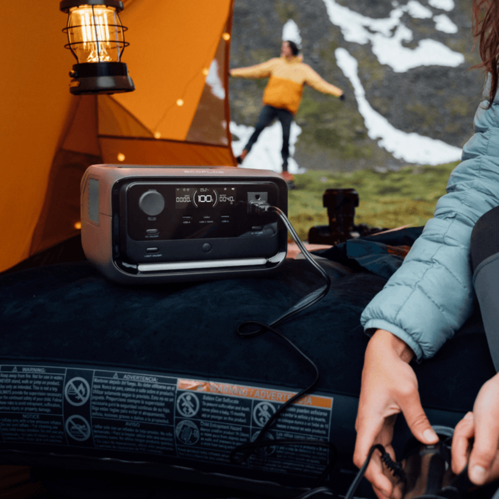 EcoFlow EFEB300 RIVER 3 Plus Extra Battery 300Wh, Wireless, Two Extra Battery, in Black
