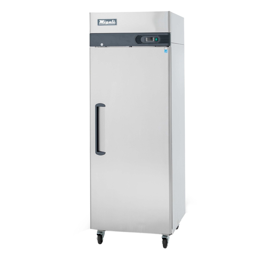 Migali C1FHC 29 inch Commercial 1 Door Reach-In Freezer with 23 cu.ft. Capacity, Horsepower, in Stainless Steel