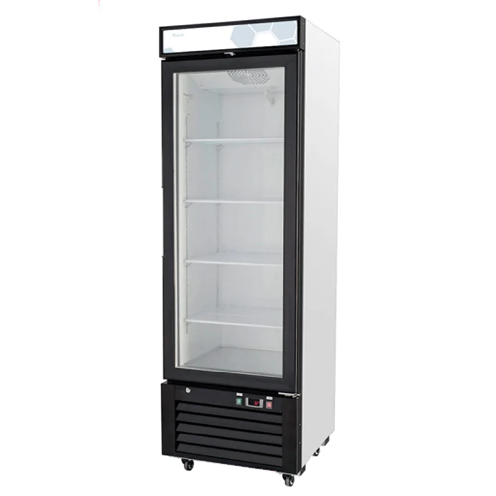 Migali C12RMHC Competitor Series 25 inch Commercial One Section Glass Door Merchandiser Refrigerator with 12 cu.ft. Capacity, 1/6 Horsepower