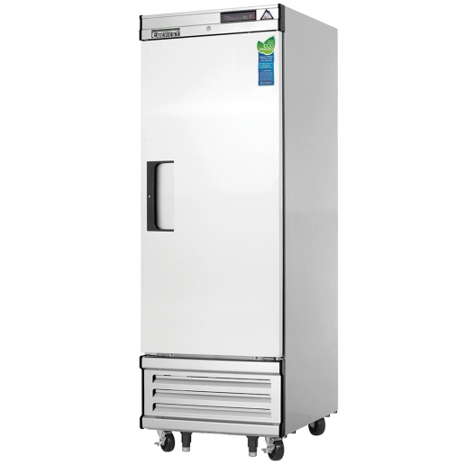 Everest EBF1 27 inch Commercial 1 Section Solid Door Bottom Mounted Upright Reach-In Freezer with 21 Cu. Ft. Capacity, 1/2 Horsepower, in Stainless Steel