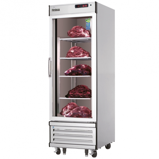 Everest EDA1 30 inch Commercial Glass Door Dry Aging/Thawing Refrigerator with 33 Cu. Ft. Capacity, 1/3 Horsepower, in Stainless Steel