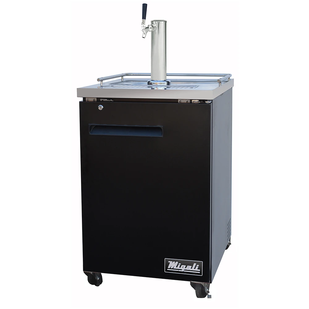Migali C-DD23-1-HC Competitor Series 23 inch Commercial Direct Draw Beer Dispenser with 7 cu. ft. Capacity, 1/6 Horsepower, in Stainless Steel