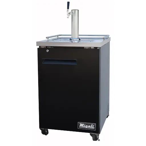 [CDD231HC] Migali C-DD23-1-HC Competitor Series 23 inch Commercial Direct Draw Beer Dispenser with 7 cu. ft. Capacity, 1/6 Horsepower, in Stainless Steel