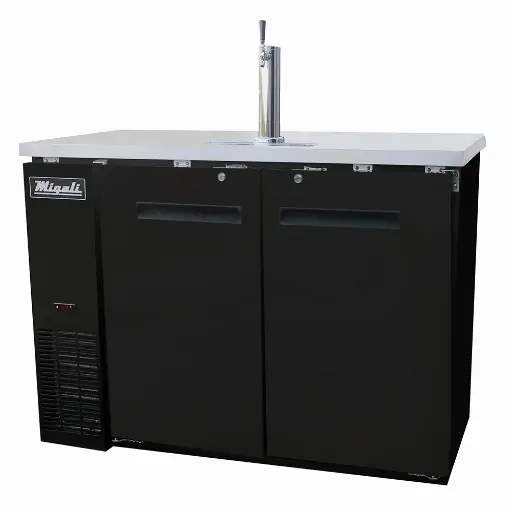 [CDD482HC] Migali C-DD48-2-HC Competitor Series 48 inch Commercial 2-Door Direct Draw Beer Dispenser with 12 cu. ft. Capacity, 1/3 Horsepower, in Stainless Steel