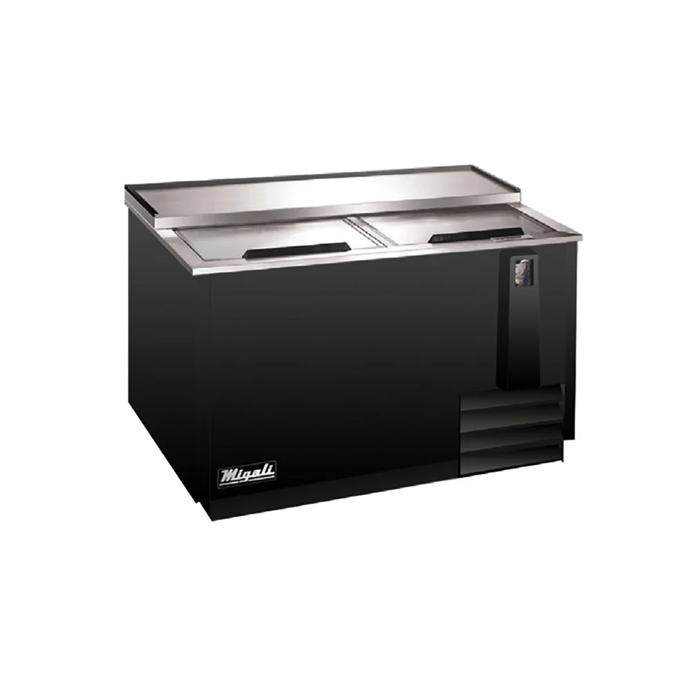 Migali CHBC50HC Competitor Series 50 inch Commercial Horizontal Bottle Cooler with 13 cu. ft. Capacity, 1/3 Horsepower, in Stainless Steel