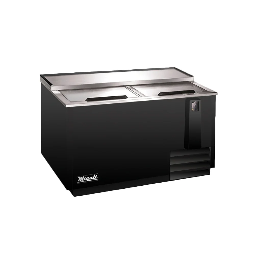 Migali CHBC65HC Competitor Series 65 inch Commercial Horizontal Bottle Cooler with 18 cu. ft. Capacity, 1/3 Horsepower, in Stainless Steel