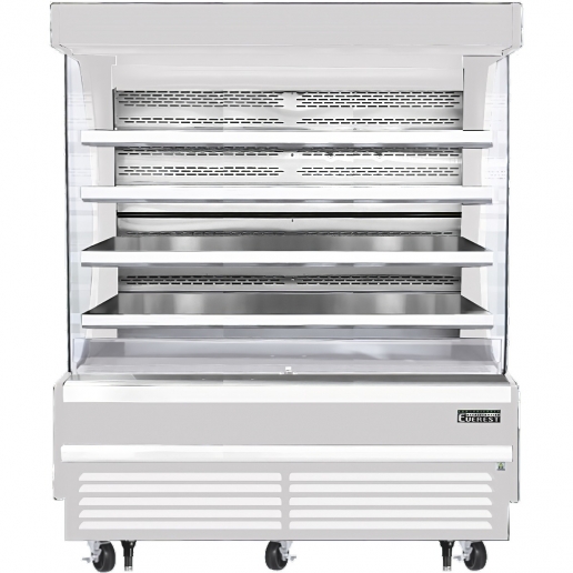 Everest EOMV72W35T 74 inch Commercial Vertical Air Curtain Merchandiser Refrigerator with 37 Cu. Ft. Capacity, 2 Horsepower, in White