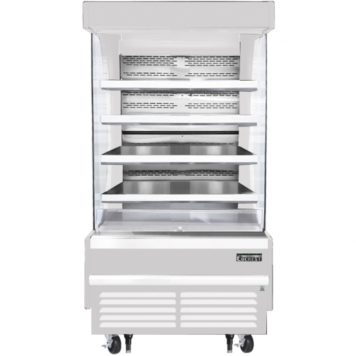 Everest EOMV36W28T 38 inch Commercial Vertical Air Curtain Merchandiser Refrigerator with 12.8 Cu. Ft. Capacity, 3/4 Horsepower, in White