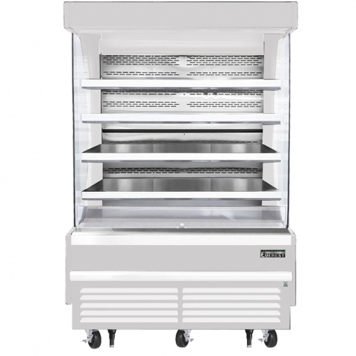 [EOMV60W28T] Everest EOMV60W28T 60 inch Commercial Vertical Air Curtain Merchandiser Refrigerator with 21.2 Cu. Ft. Capacity, 2 Horsepower, in White