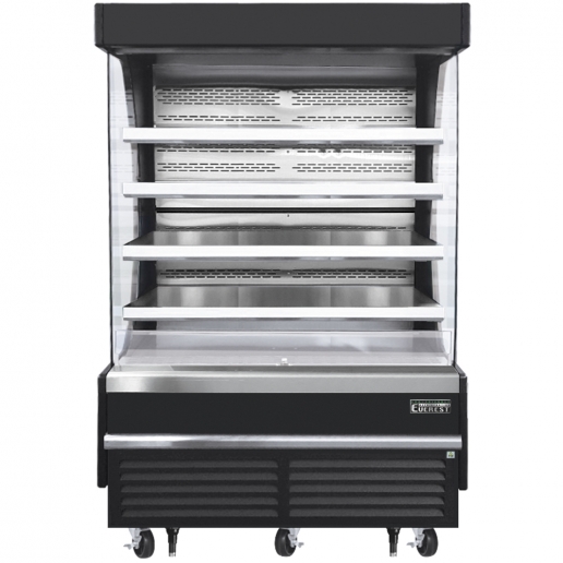 Everest EOMV60B28T 60 inch Commercial Vertical Air Curtain Merchandiser Refrigerator with 21.2 Cu. Ft. Capacity, 2 Horsepower, in Black