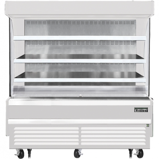 Everest EOMV72W28S 74 inch Commercial Vertical Air Curtain Merchandiser Refrigerator with 19 Cu. Ft. Capacity, 1 Horsepower, in White