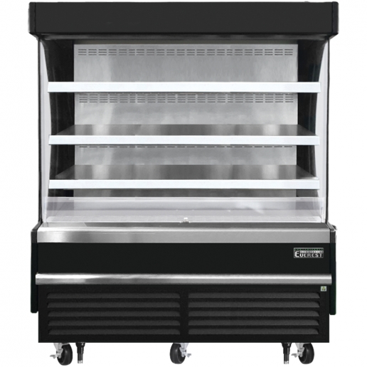Everest EOMV60B28S 60 inch Commercial Vertical Air Curtain Merchandiser Refrigerator with 15.4 Cu. Ft. Capacity, 1 Horsepower, in Black