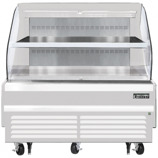 Everest EOMH60W35T 60 inch Commercial Horizontal Open Air Merchandiser Refrigerator with 12.3 Cu. Ft. Capacity, 1 Horsepower, in White