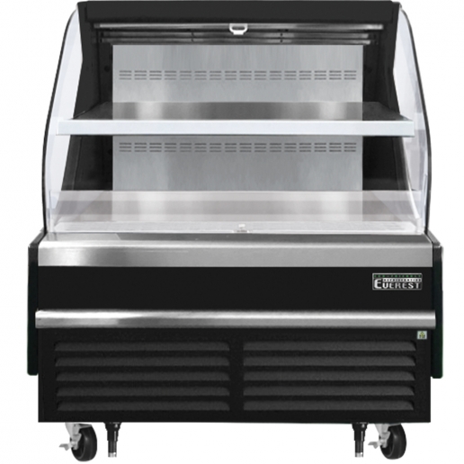 Everest EOMH48B35T 48 inch Commercial Horizontal Open Air Merchandiser Refrigerator with 9.7 Cu. Ft. Capacity, 1 Horsepower, in Black
