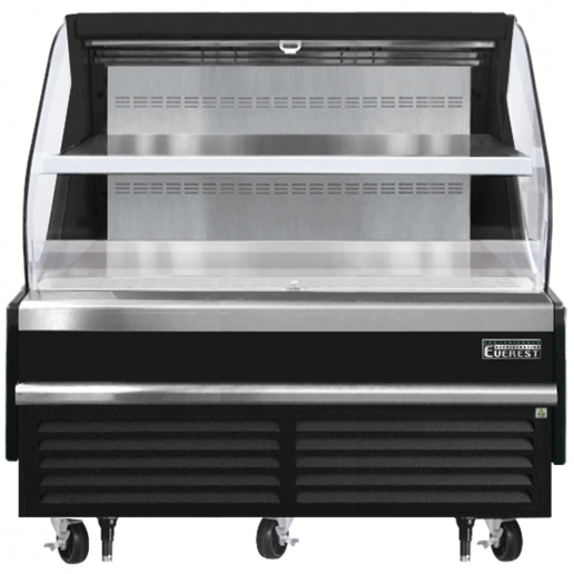 Everest EOMH60B35T 60 inch Commercial Horizontal Air Curtain Merchandiser Refrigerator with 12.3 Cu. Ft. Capacity, 1 Horsepower, in Black