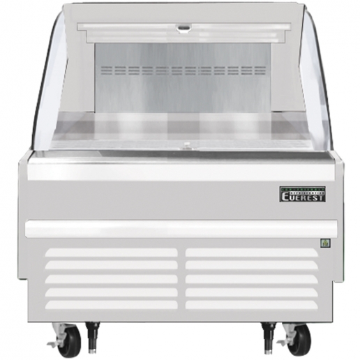 Everest EOMH36W35S 38 inch Commercial Horizontal Open Air Merchandiser Refrigerator with 5.6 Cu. Ft. Capacity, 1/2 Horsepower, in White