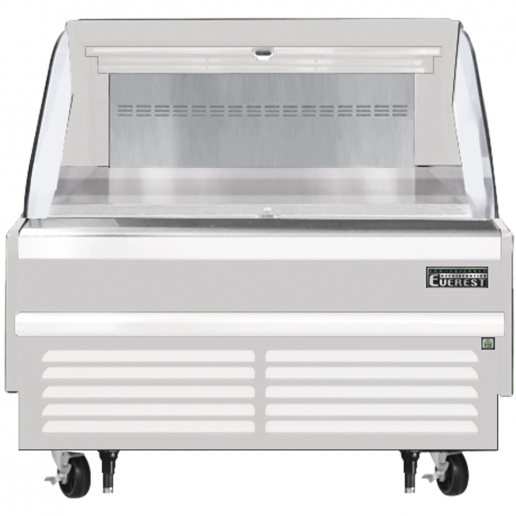 Everest EOMH48W35S 48 inch Commercial Horizontal Open Air Merchandiser Refrigerator with 7.3 Cu. Ft. Capacity, 1 Horsepower, in White