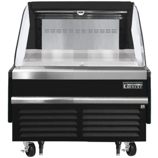 Everest EOMH36B35S 38 inch Commercial Horizontal Open Air Merchandiser Refrigerator with 5.6 Cu. Ft. Capacity, 1/2 Horsepower, in Black