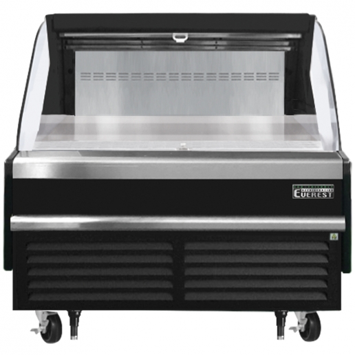 Everest EOMH48B35S 48 inch Commercial Horizontal Open Air Merchandiser Refrigerator with 7.3 Cu. Ft. Capacity, 1 Horsepower, in Black