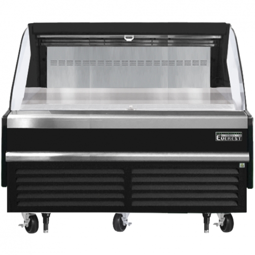 Everest EOMH60B35S 60 inch Commercial Horizontal Open Air Merchandiser Refrigerator with 9.3 Cu. Ft. Capacity, 1 Horsepower, in Black