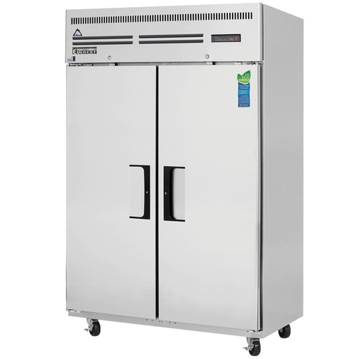 [ESF2] Everest ESF2 50 inch Commercial 2 Section Solid Door Upright Reach-In Freezer with 48 Cu. Ft. Capacity, 1 Horsepower, in Stainless Steel