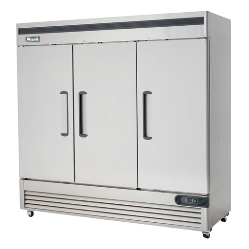 [C3RHC] Migali C3RHC 78 inch Commercial 3-Door Reach-In Refrigerator with 72 cu. ft. Capacity, 1/3 Horsepower, in Stainless Steel