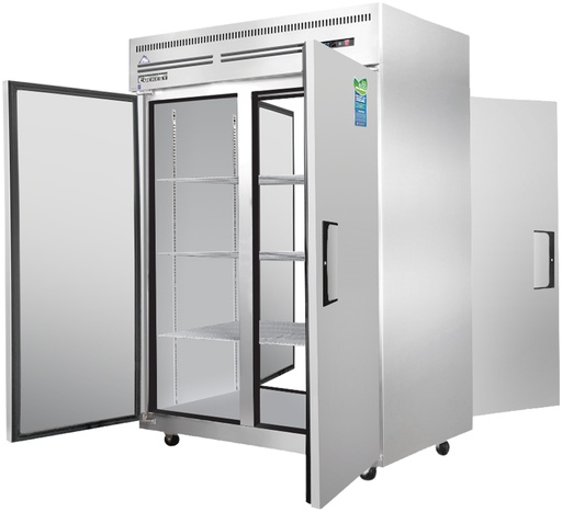 [ESPT2S2S] Everest ESPT2S2S 50 inch Commercial Solid Front/Solid Rear Upright Reach-In Pass-Thru Refrigerator with 48 Cu. Ft. Capacity, 1/3 Horsepower, in Stainless Steel