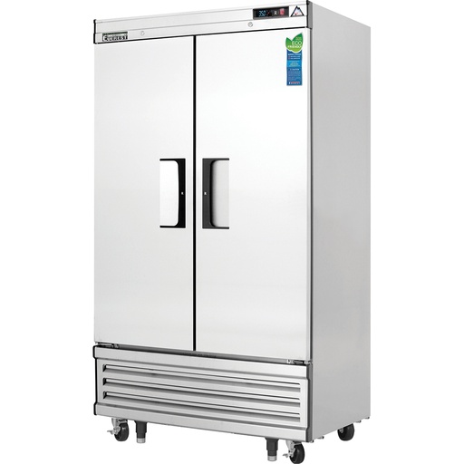 [EBNR2] Everest EBNR2 40 inch Commercial 2 Section Solid Door Bottom Mounted Upright Reach-In Refrigerator with 33 Cu. Ft. Capacity, 1/3 Horsepower, in Stainless Steel