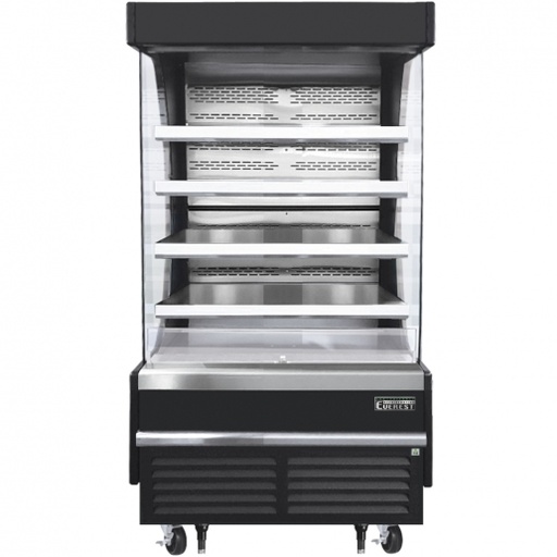 [EOMV36B28T] Everest EOMV36B28T 38 inch Commercial Vertical Air Curtain Merchandiser Refrigerator with 12.8 Cu. Ft. Capacity, 3/4 Horsepower, in Black