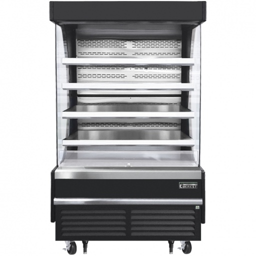 [EOMV48B28T] Everest EOMV48B28T 48 inch Commercial Vertical Air Curtain Merchandiser Refrigerator with 16.8 Cu. Ft. Capacity, 3/4 x2 Horsepower, in Black