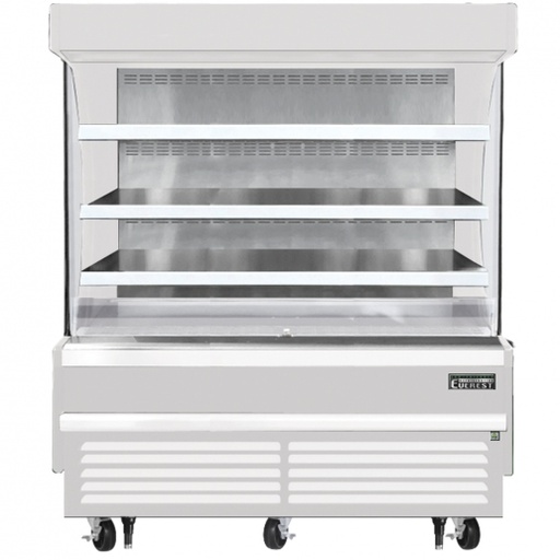 [EOMV60W28S] Everest EOMV60W28S 60 inch Commercial Vertical Air Curtain Merchandiser Refrigerator with 15.4 Cu. Ft. Capacity, 1 Horsepower, in White