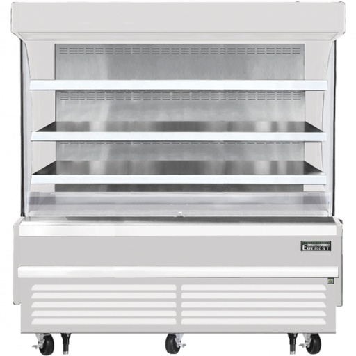[EOMV72W28S] Everest EOMV72W28S 74 inch Commercial Vertical Air Curtain Merchandiser Refrigerator with 19 Cu. Ft. Capacity, 1 Horsepower, in White