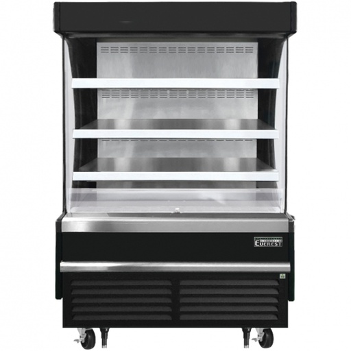 [EOMV48B28S] Everest EOMV48B28S 48 inch Commercial Vertical Air Curtain Merchandiser Refrigerator with 12.2 Cu. Ft. Capacity, 1 Horsepower, in Black