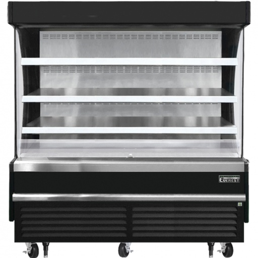 [EOMV72B28S] Everest EOMV72B28S 74 inch Commercial Vertical Air Curtain Merchandiser Refrigerator with 19 Cu. Ft. Capacity, 1 Horsepower, in Black