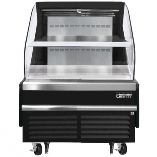[EOMH36B35T] Everest EOMH36B35T 38 inch Commercial Horizontal Open Air Merchandiser Refrigerator with 7.4 Cu. Ft. Capacity, 1/2 Horsepower, in Black