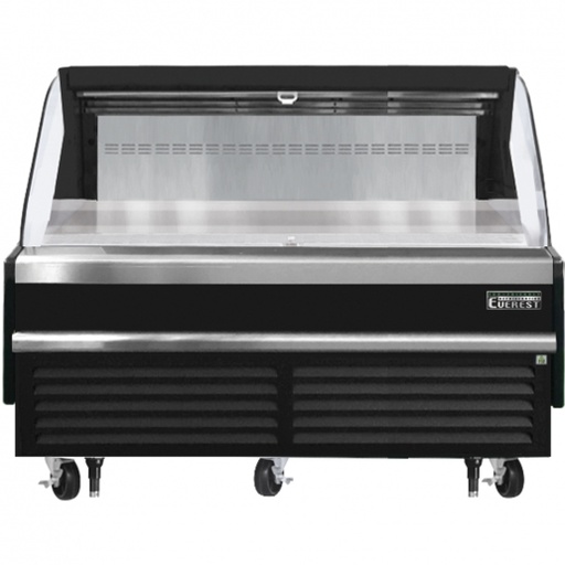 [EOMH72B35S] Everest EOMH72B35S 74 inch Commercial Horizontal Air Curtain Merchandiser Refrigerator with 11.4 Cu. Ft. Capacity, 3/4 x2 Horsepower, in Black